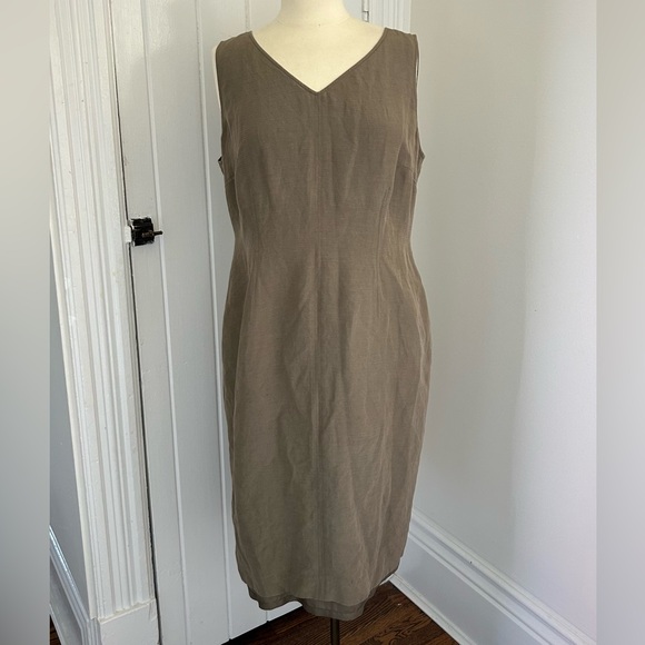 Vintage Silk Linen Blend Dress - Picture 1 of 7